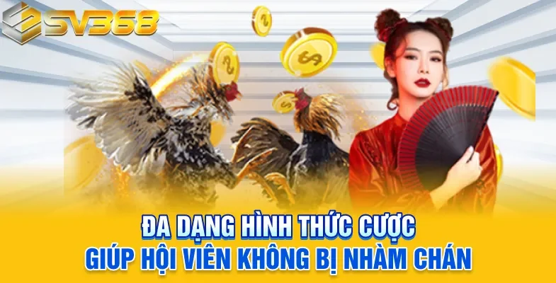 Đa dạng hình thức cược giúp hội viên không bị nhàm chán