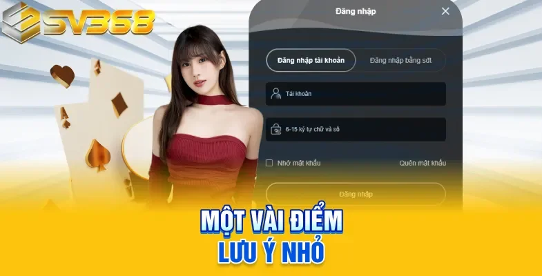 Một vài điểm lưu ý nhỏ